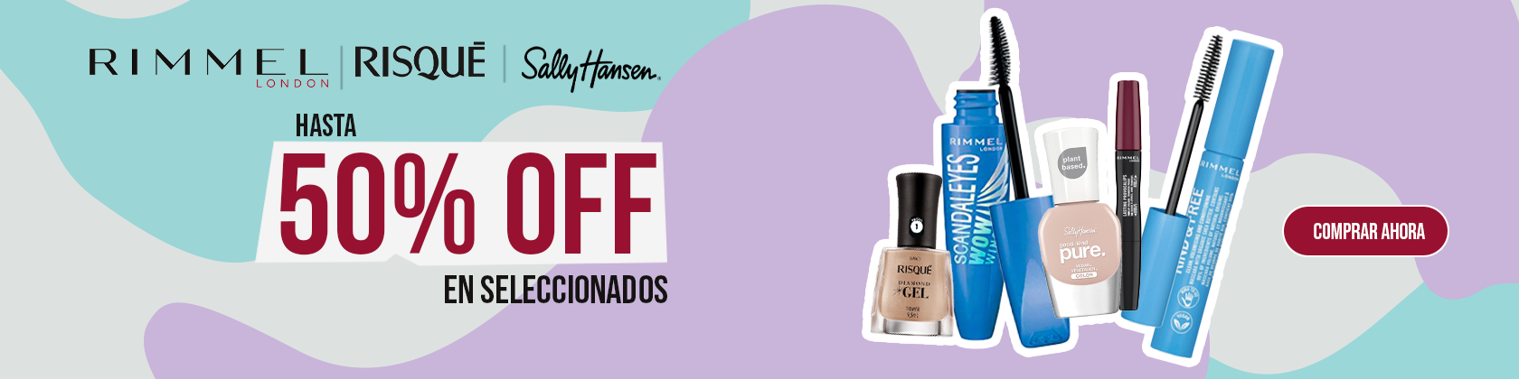 Banner desktop- Septiembre Rimmel/ Risque/ Sally Hansenc